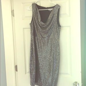 Beautiful Silver cocktail / Date Night dress